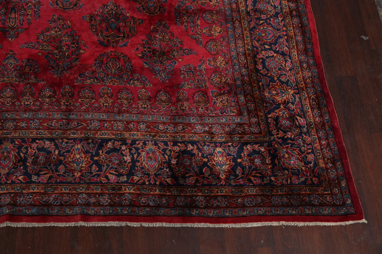 Antique 100% Vegetable Dye Kashan Persian Area Rug 12x20 - 5