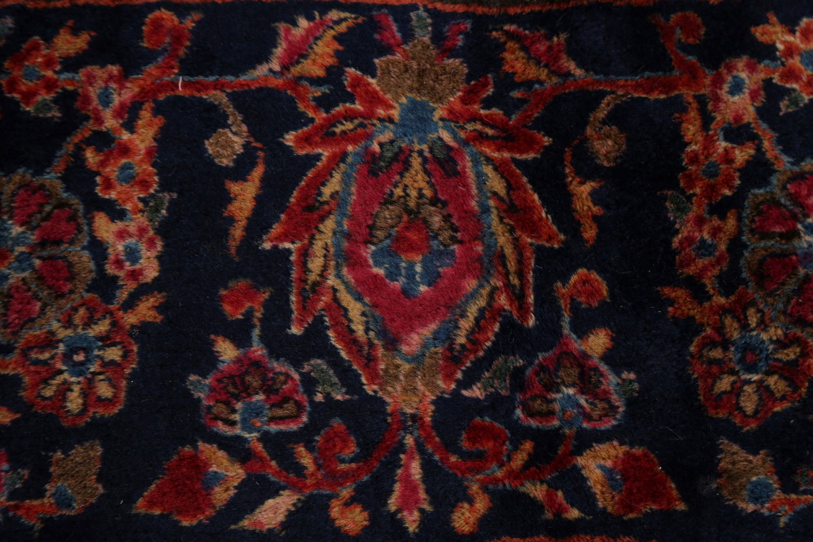 Antique 100% Vegetable Dye Kashan Persian Area Rug 12x20 - 9