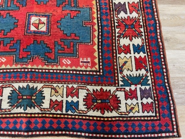 Antique Kazak Lesghi Caucasin Rug-2517 - 3