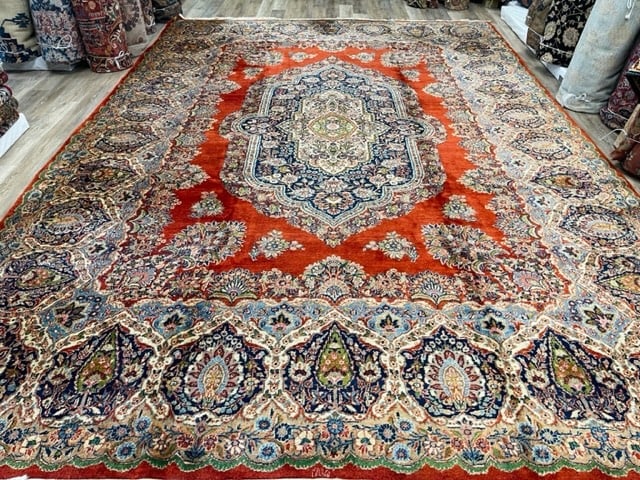 Antique Persian large size Kazvin Rug-2659 (1 of 14)