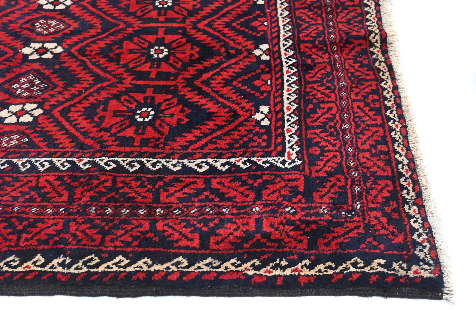 Vintage Red Tribal 4X10 Balouch Persian Runner Rug - 8
