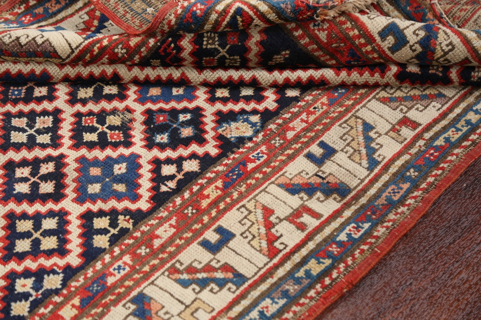 Pre-1900 Antique Vegetable Dye Oriental Area Rug 3x6 - 16