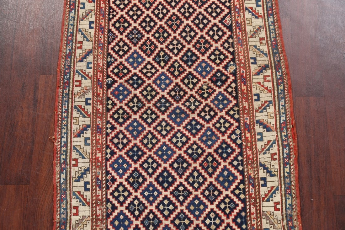 Pre-1900 Antique Vegetable Dye Oriental Area Rug 3x6 - 3