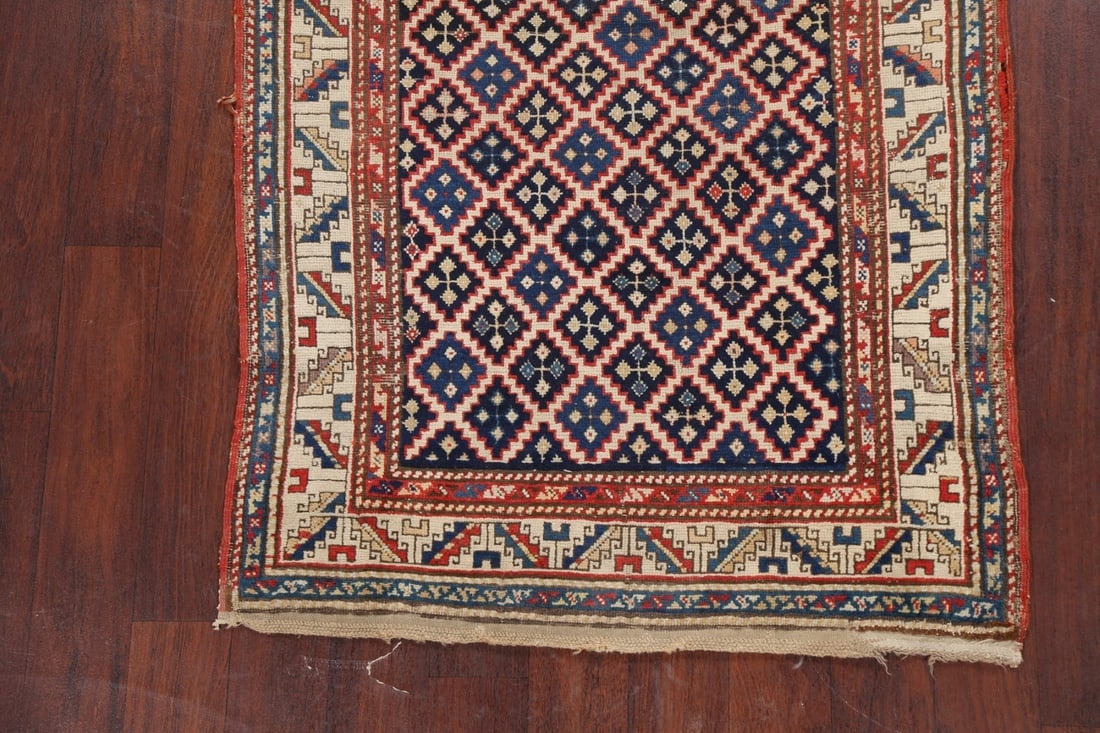 Pre-1900 Antique Vegetable Dye Oriental Area Rug 3x6 - 5