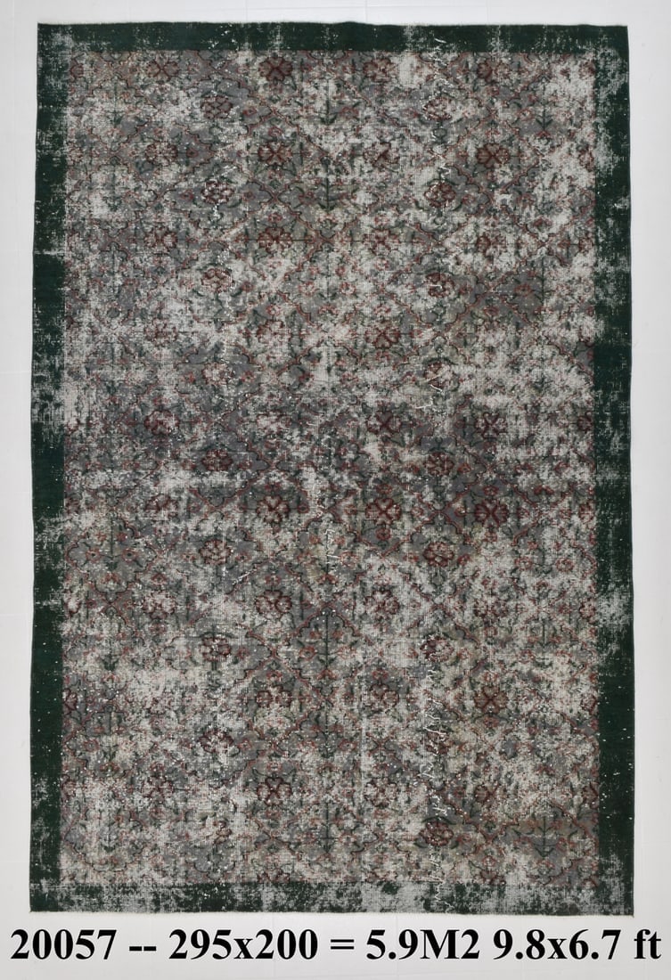 6'6'' x 9'8'' Handmade Vintage Wool Rug - 20057 (1 of 4)