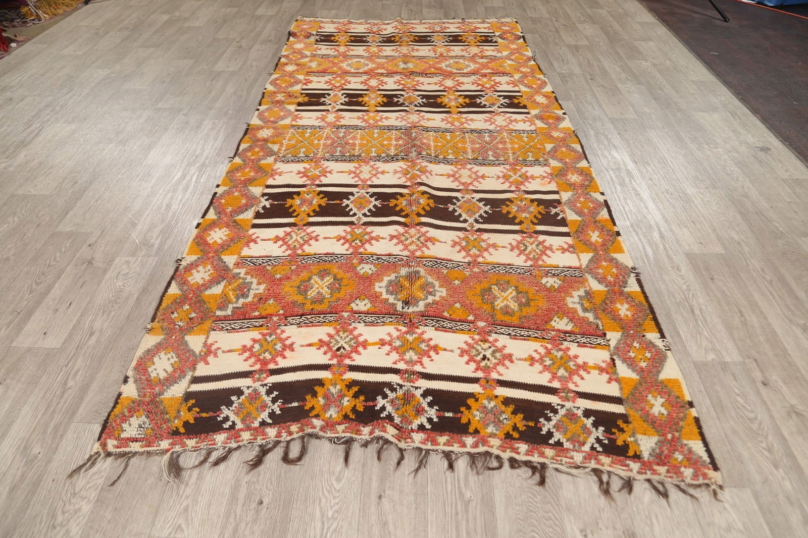 Antique Tribal Moroccan Oriental Area Rug 5x10 - 14