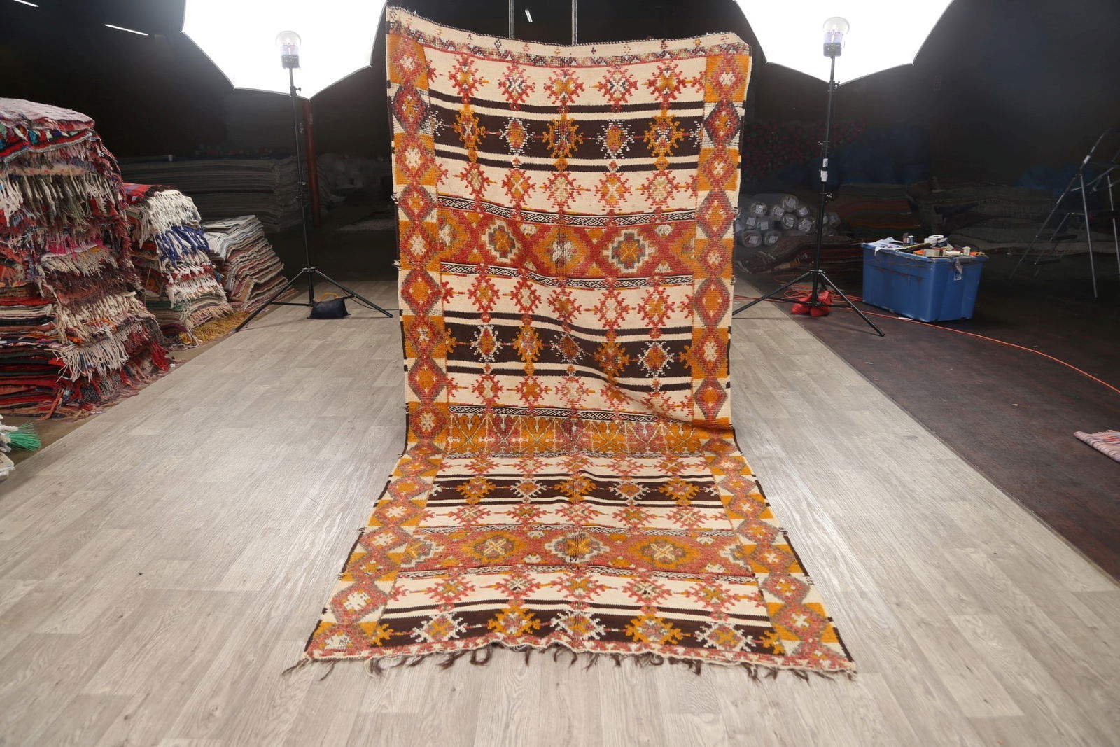 Antique Tribal Moroccan Oriental Area Rug 5x10 - 15