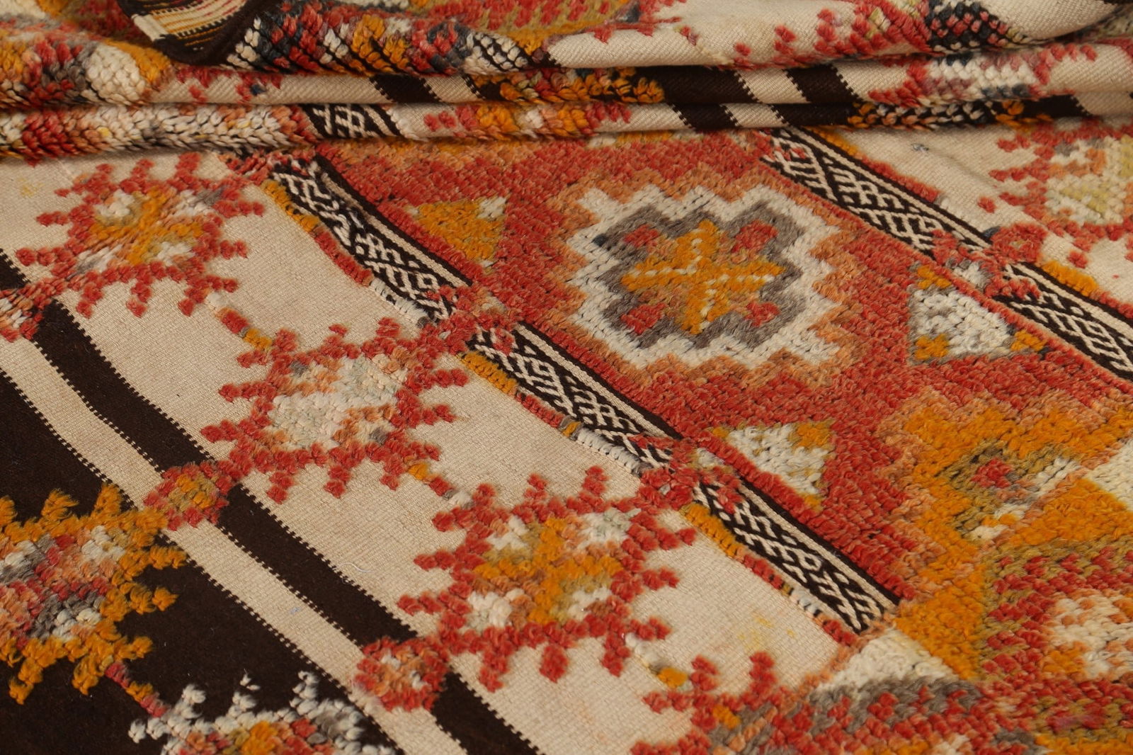 Antique Tribal Moroccan Oriental Area Rug 5x10 - 16