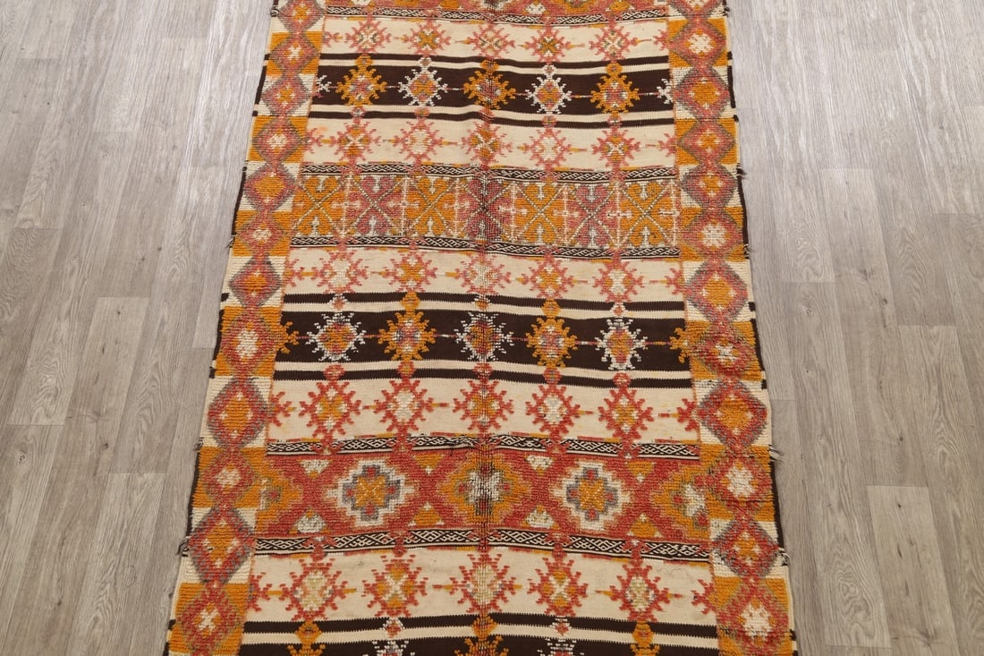 Antique Tribal Moroccan Oriental Area Rug 5x10 - 3