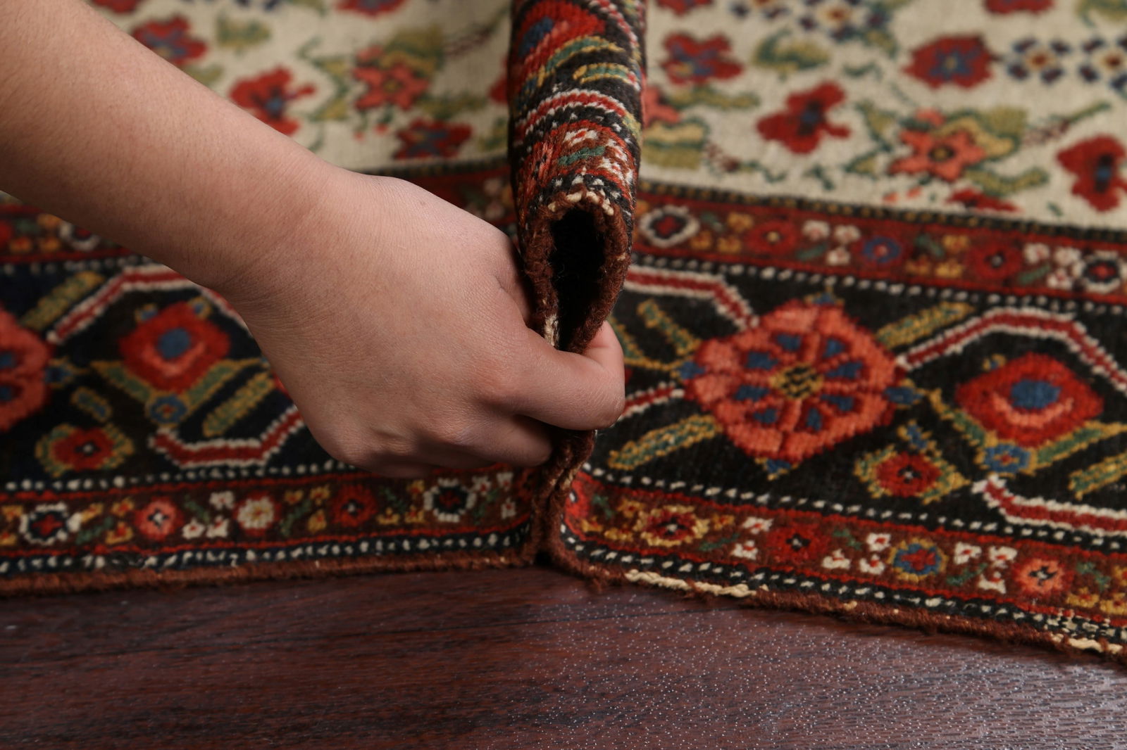 Pre-1900 Antique Vegetable Dye Malayer Persian Runner Rug 3x16 - 17