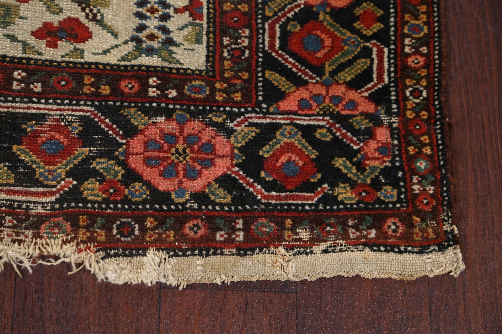 Pre-1900 Antique Vegetable Dye Malayer Persian Runner Rug 3x16 - 5