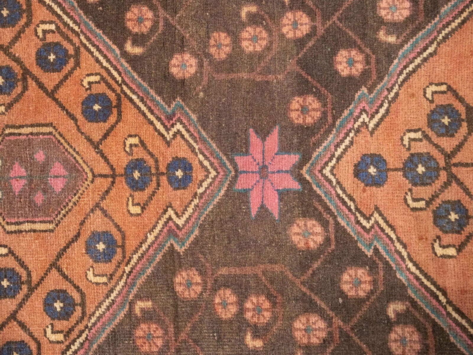 Semi Antique Muted Colors Tribal Floral 4'5X9'8 Meshkin Persian Runner Rug - 7