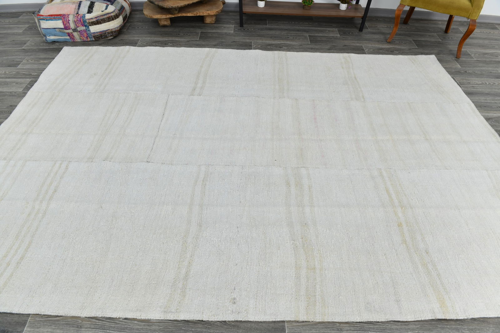 7'4'' x 10'5'' Turkish Vintage Hemp Rug - 53304 - 2