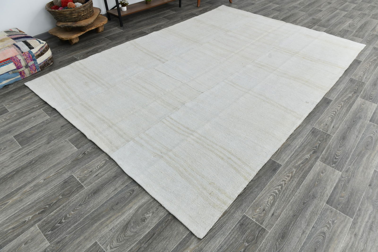 7'4'' x 10'5'' Turkish Vintage Hemp Rug - 53304 - 3