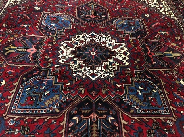 Semi Antique Persian Large size Heriz Rug-4586 - 2
