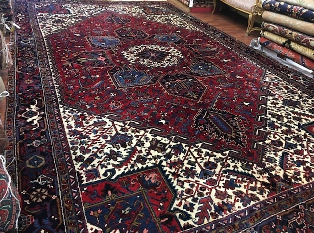 Semi Antique Persian Large size Heriz Rug-4586 - 7
