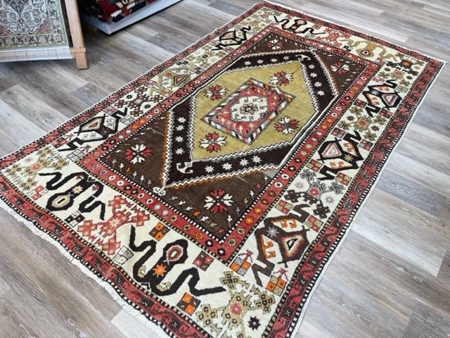 Antique Turkish Village rug-1562 - 5