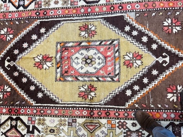 Antique Turkish Village rug-1562 - 7