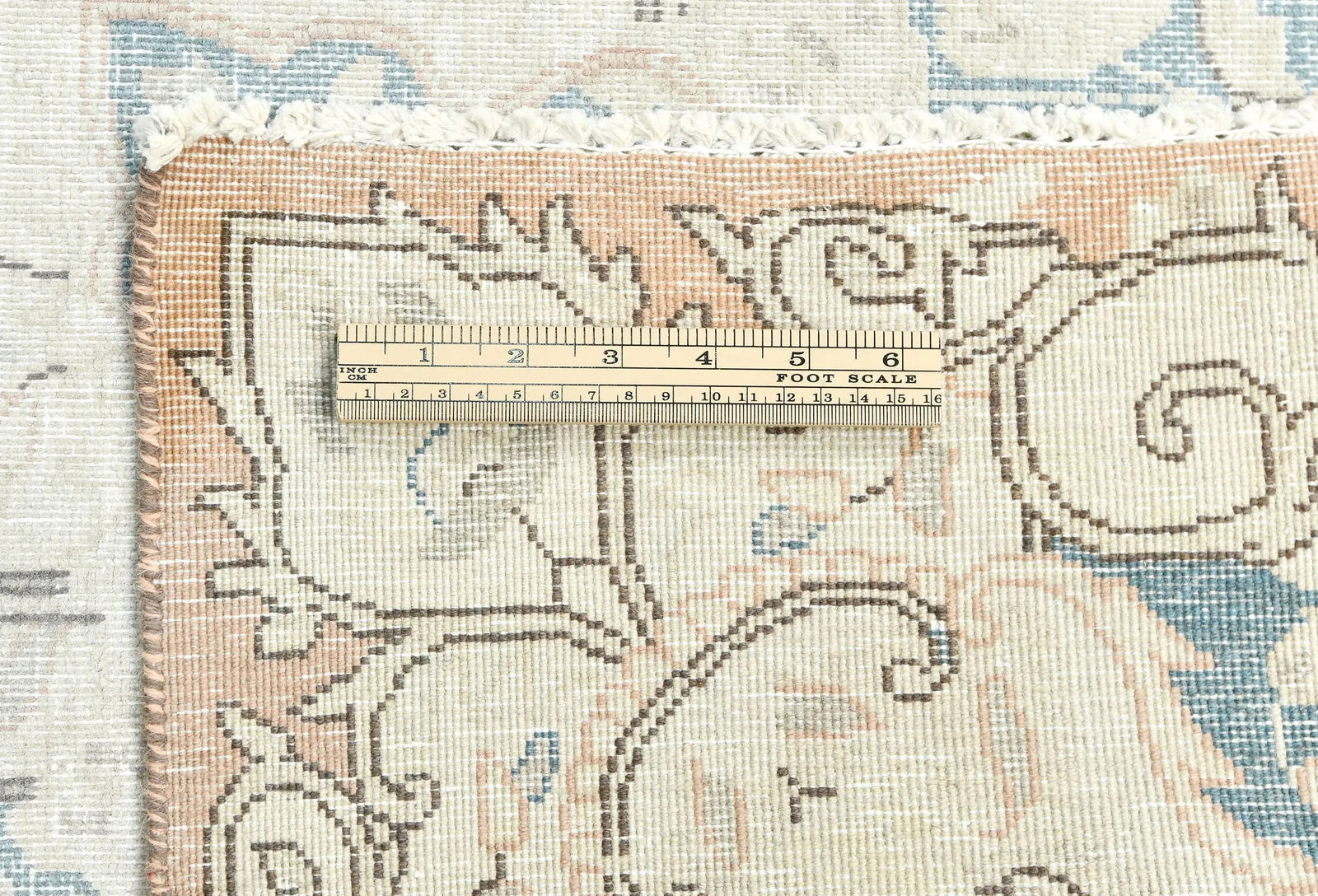 Antique Muted Rust Floral 10X13 Distressed Vintage Oriental Rug - 10