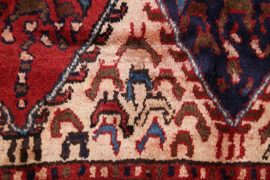 Antique Tribal Shiraz Abadeh Persian Area Rug 4x5 - 7