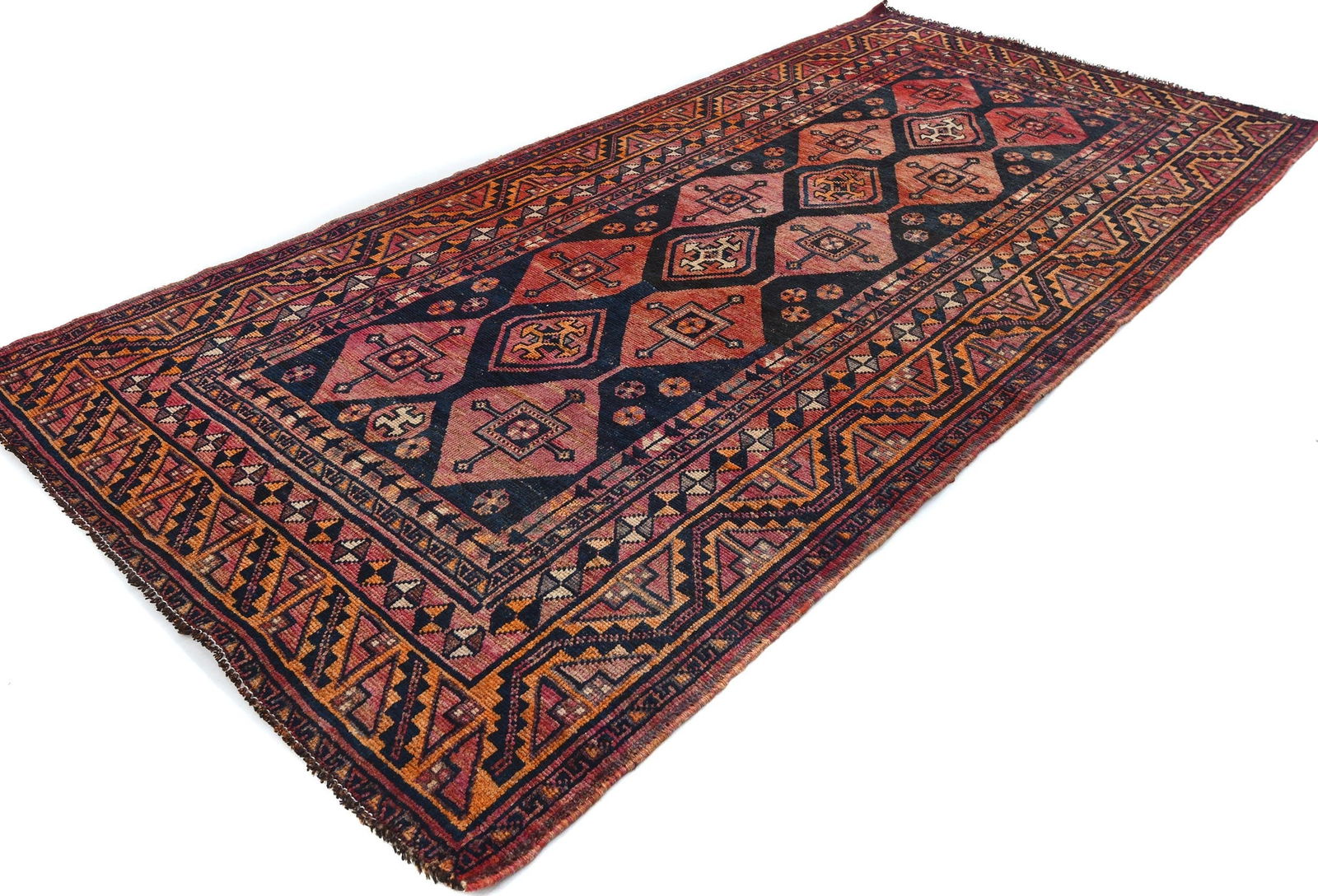 Vintage Red Tribal 5X10 Shiraz Persian Runner Rug - 3