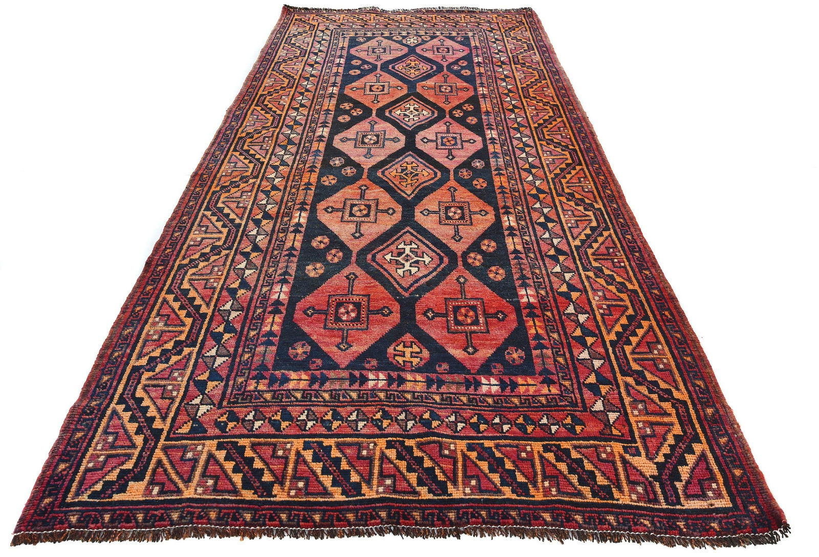 Vintage Red Tribal 5X10 Shiraz Persian Runner Rug - 4