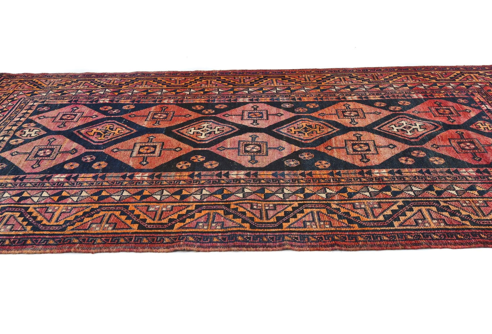 Vintage Red Tribal 5X10 Shiraz Persian Runner Rug - 5