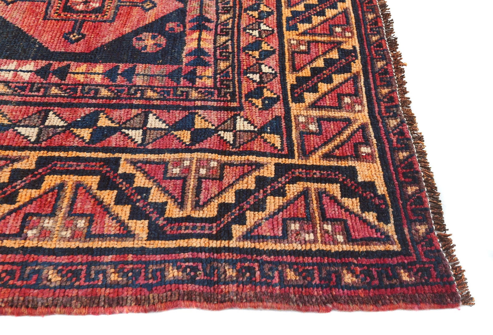 Vintage Red Tribal 5X10 Shiraz Persian Runner Rug - 9