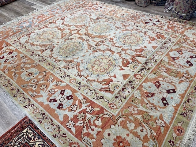 Vintage Turkish Ushak Rug-5336 - 7