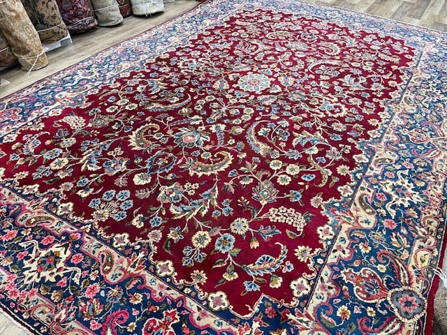Antique persian large size Kirman Rug-5175 - 7