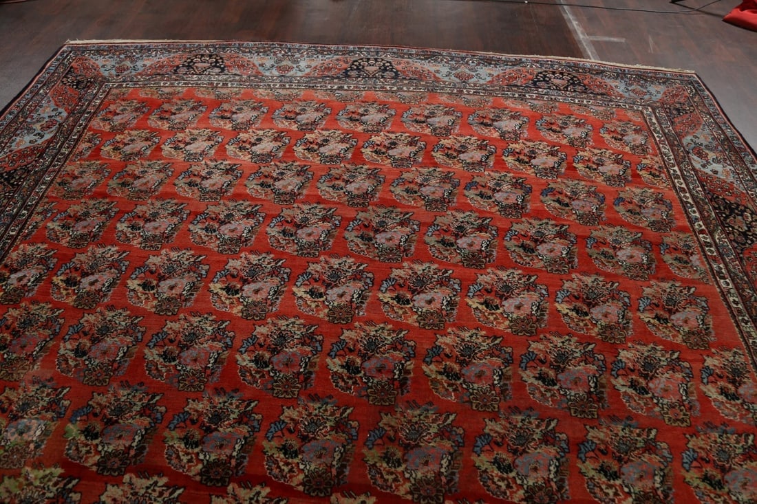 Antique 100% Vegetable Dye Bidjar Persian Area Rug 11x18 - 12
