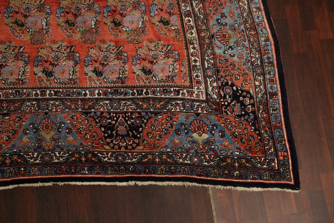Antique 100% Vegetable Dye Bidjar Persian Area Rug 11x18 - 5
