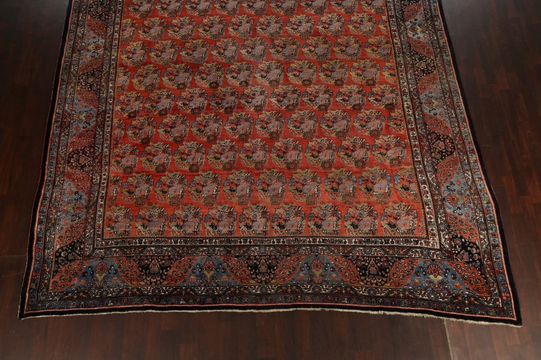 Antique 100% Vegetable Dye Bidjar Persian Area Rug 11x18 - 8