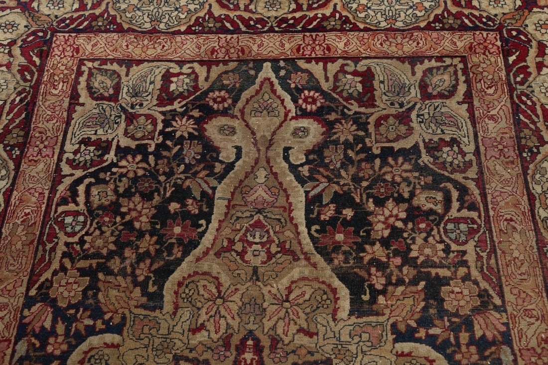 Pre-1900 Antique Floral Persian Area Rug 4x7 - 11