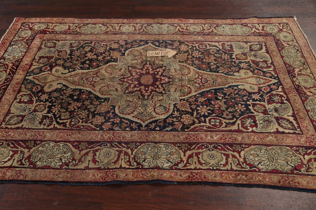 Pre-1900 Antique Floral Persian Area Rug 4x7 - 13