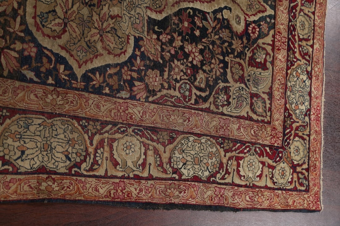 Pre-1900 Antique Floral Persian Area Rug 4x7 - 14