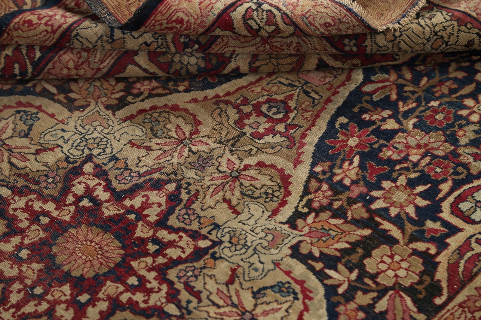 Pre-1900 Antique Floral Persian Area Rug 4x7 - 17