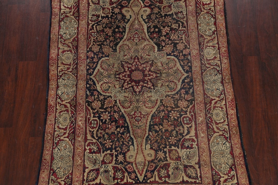 Pre-1900 Antique Floral Persian Area Rug 4x7 - 3