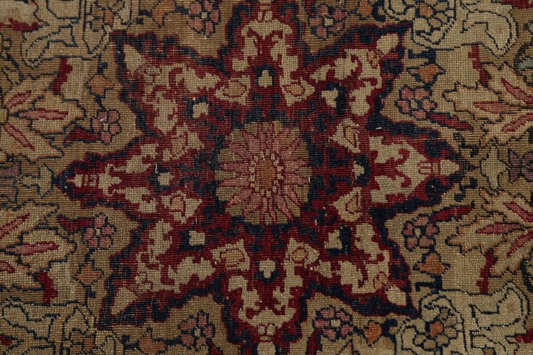 Pre-1900 Antique Floral Persian Area Rug 4x7 - 9