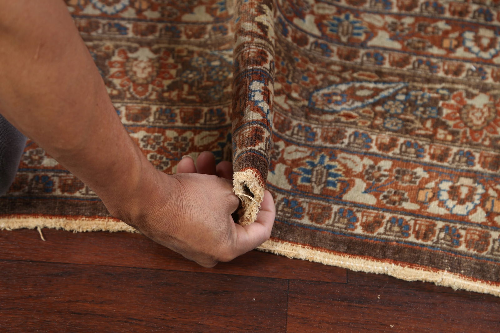 Pre-1900 Antique Vegetable Dye Tabriz Haj Jalili Persian Area Rug 5x6 - 16