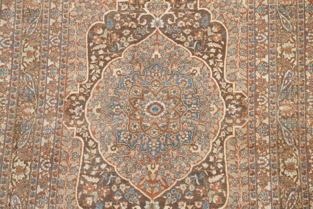 Pre-1900 Antique Vegetable Dye Tabriz Haj Jalili Persian Area Rug 5x6 - 4