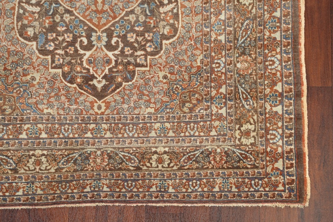 Pre-1900 Antique Vegetable Dye Tabriz Haj Jalili Persian Area Rug 5x6 - 6