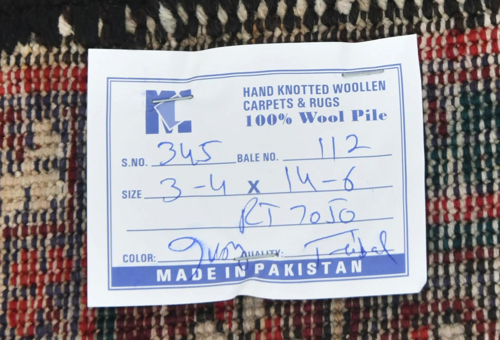 Vintage Cream Geometric 3'4X14'6 Karajeh Persian Runner Rug - 13