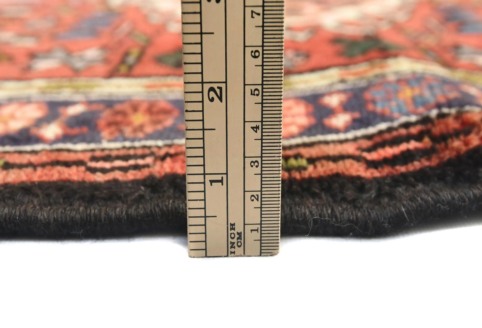 Vintage Red Geometric 3X12 Karajeh Persian Runner Rug - 9