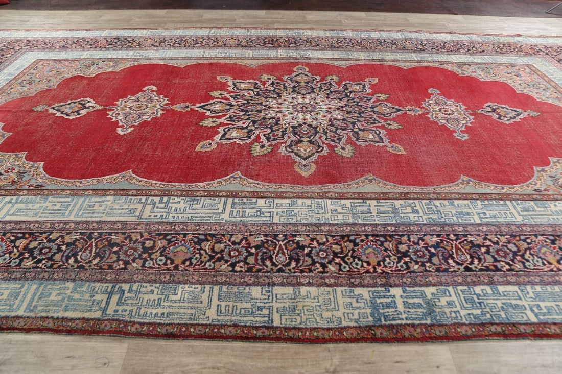 Antique 100% Vegetable Dye Dorokhsh Persian Area Rug 10x18 - 16