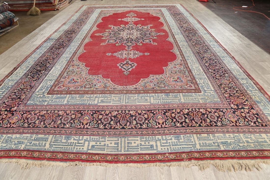 Antique 100% Vegetable Dye Dorokhsh Persian Area Rug 10x18 - 17
