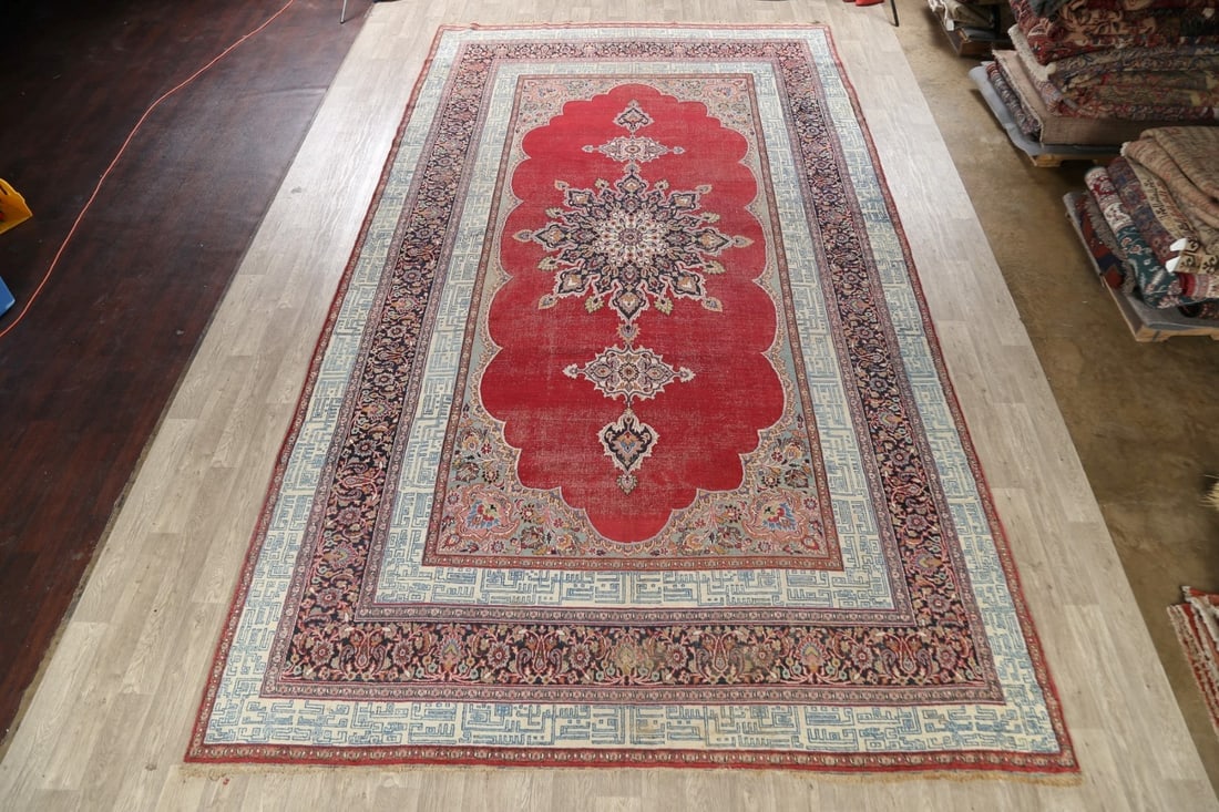 Antique 100% Vegetable Dye Dorokhsh Persian Area Rug 10x18 - 2