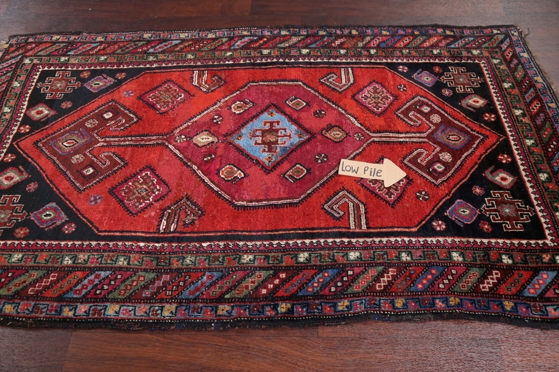 Pre-1900 Antique Vegetable Dye Afshar Persian Area Rug 4x6 - 11