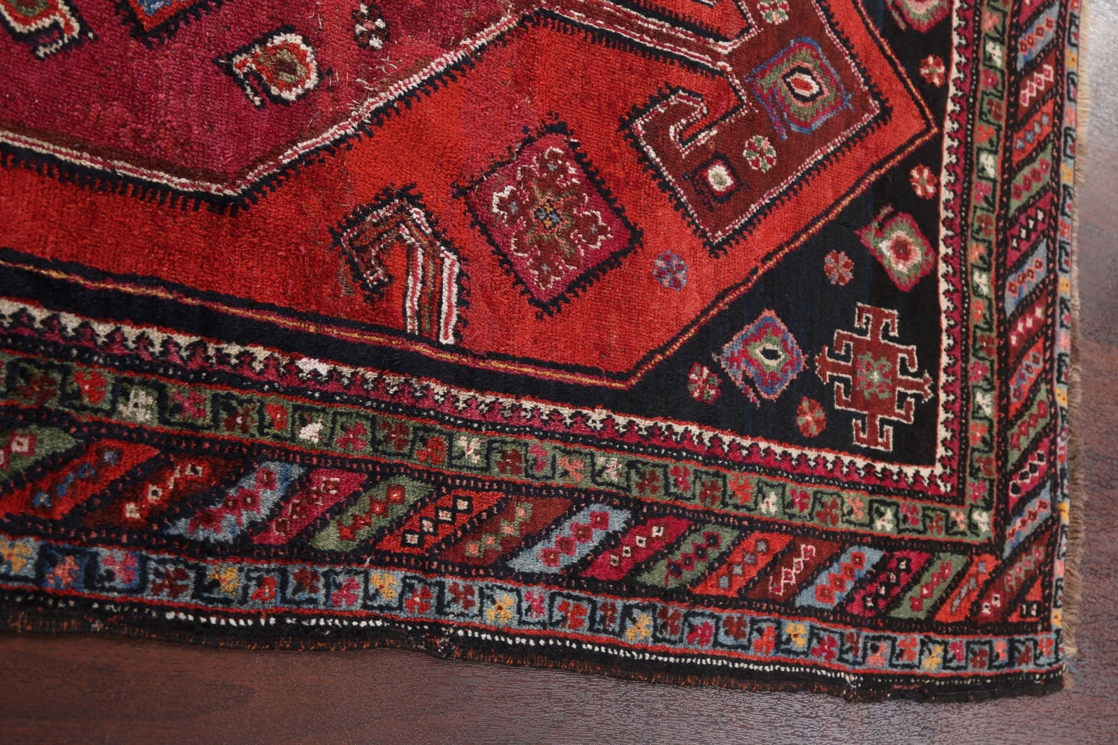 Pre-1900 Antique Vegetable Dye Afshar Persian Area Rug 4x6 - 16