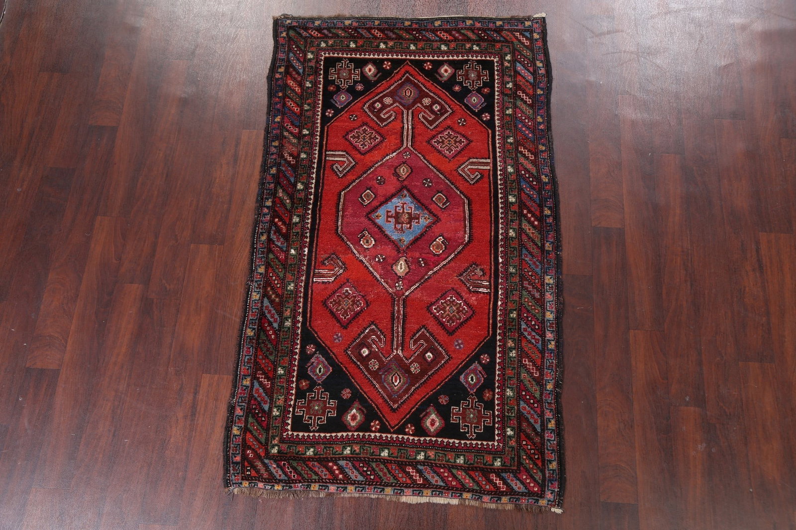 Pre-1900 Antique Vegetable Dye Afshar Persian Area Rug 4x6 - 18